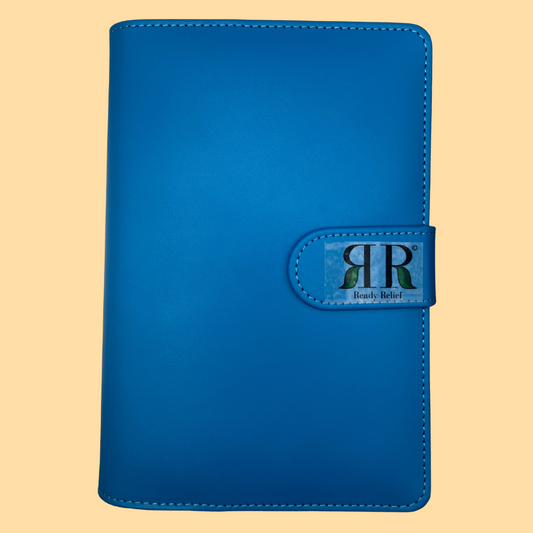 Blue Vegan Leather Ready Relief Binder