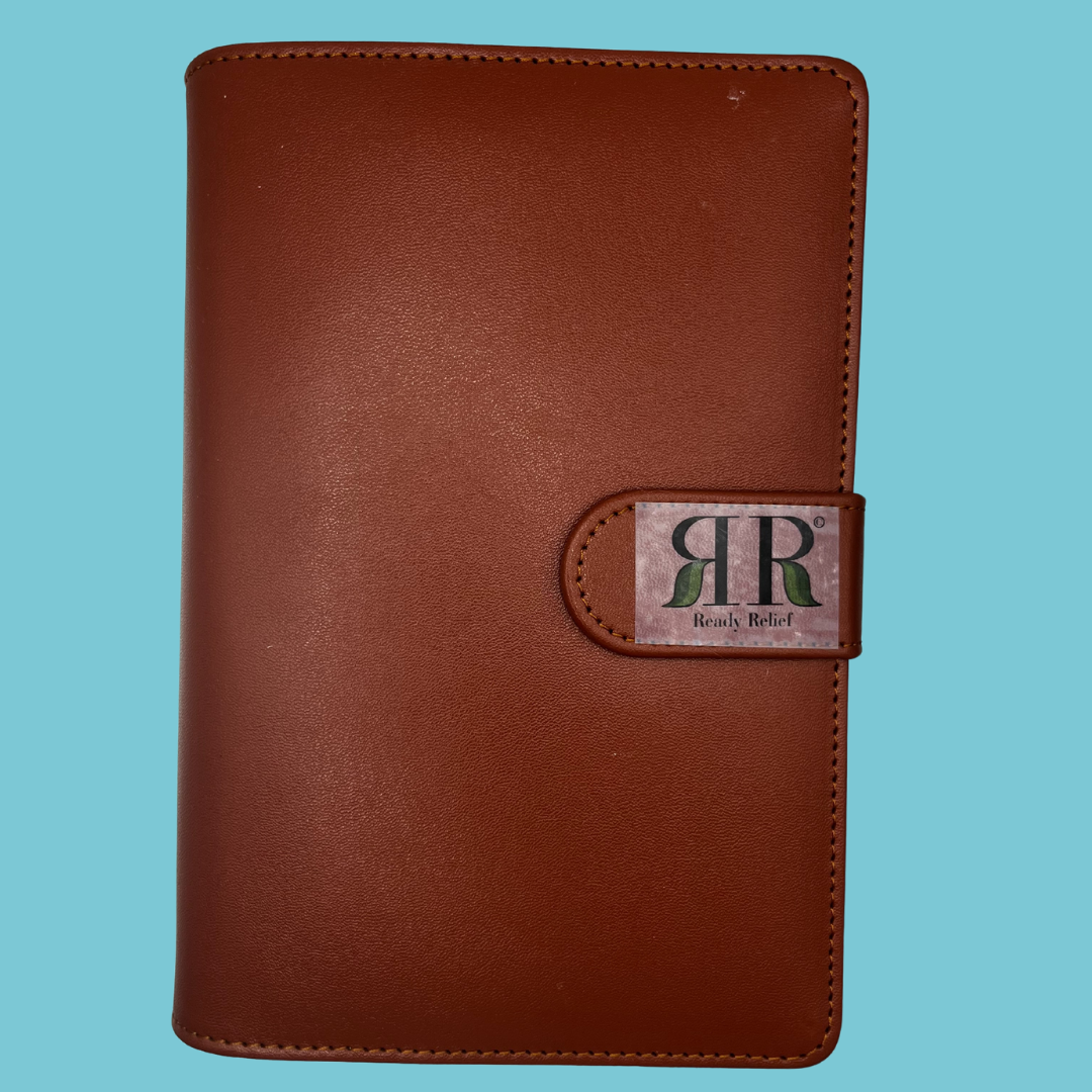 Brown Vegan Leather Ready Relief Binder