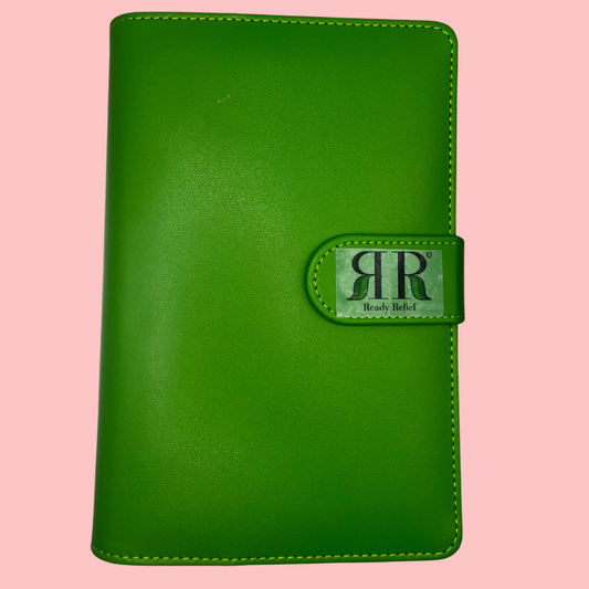 Green Vegan Leather Ready Relief Binder