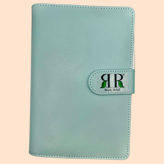 Light Blue Vegan Leather Ready Relief Binder