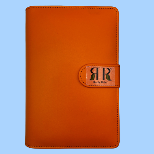 Orange Vegan Leather Ready Relief Binder