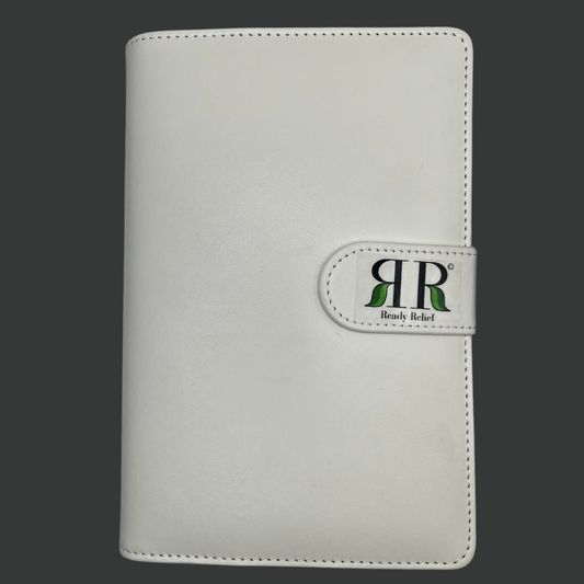 White Vegan Leather Ready Relief Binder
